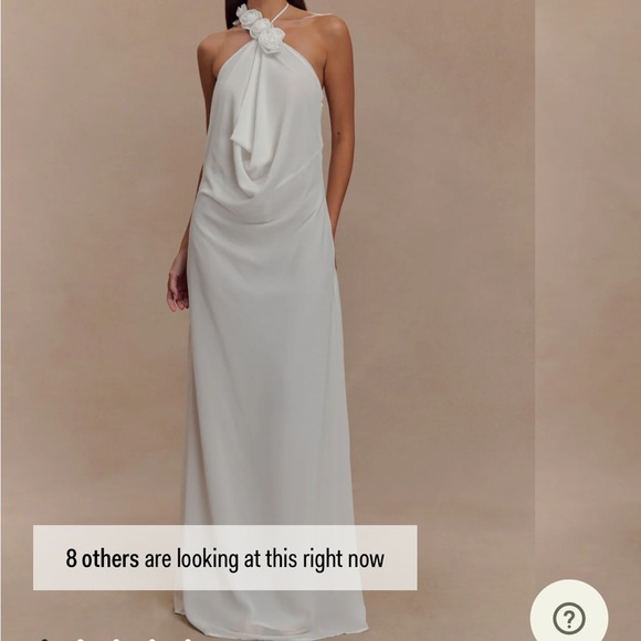 Meshki White Backless Halter Dress - Picture 1 of 2